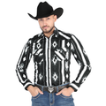 El General Men’s Multicolor Aztec Print Western Shirt – Front View