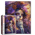 Elegant Sugar Skull Lady Jigsaw Puzzle