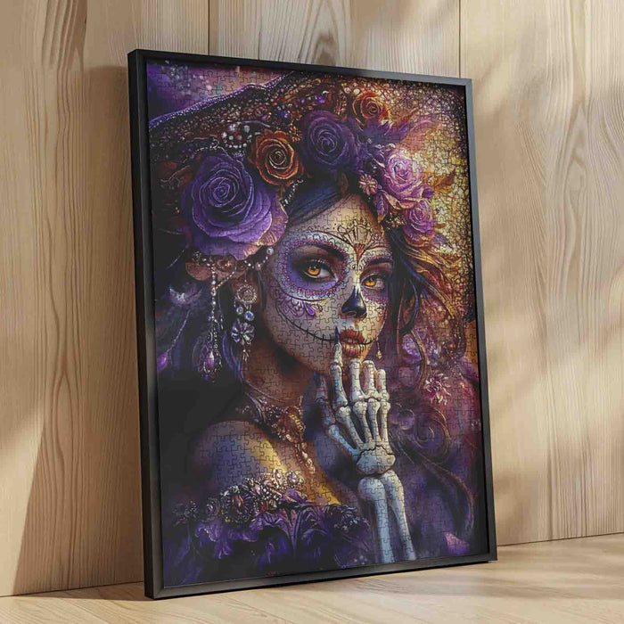 Elegant Sugar Skull Lady Jigsaw Puzzle