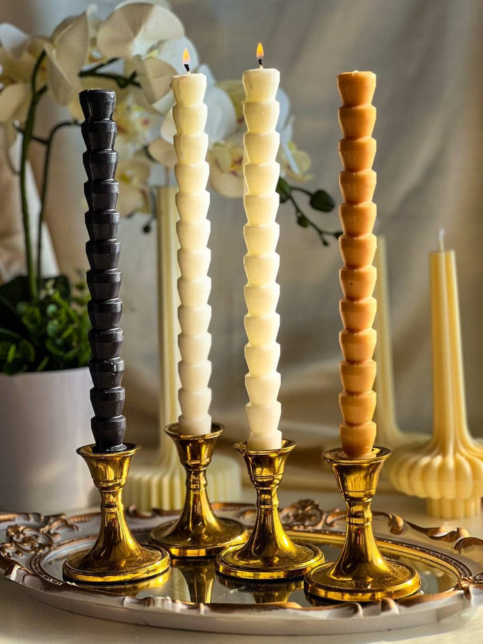 Elegant Tall Taper Candles - Clear (white)