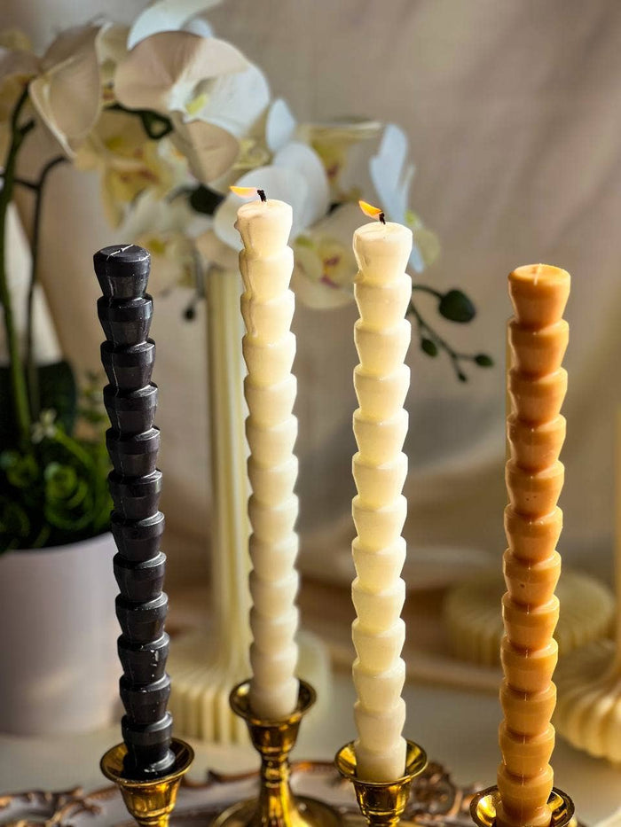 Elegant Tall Taper Candles - Clear (white)