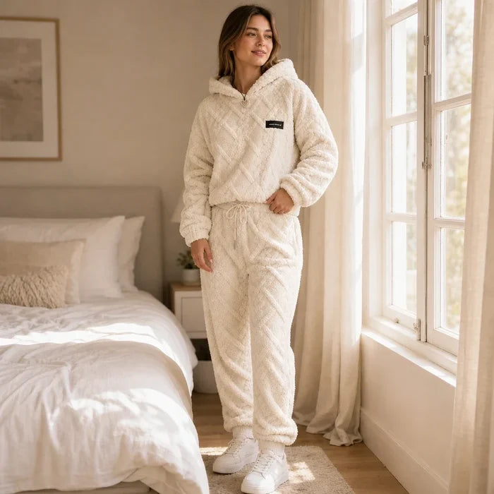 Emberelle – Embossed Plush Tracksuit Set