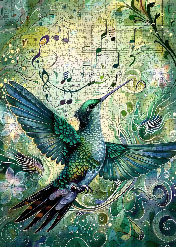 Emerald Hummingbird Melody Jigsaw Puzzle