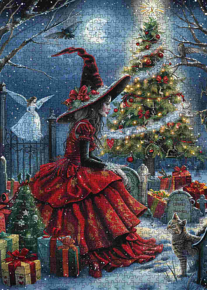 Enchanted Witch’s Christmas Eve Jigsaw Puzzle