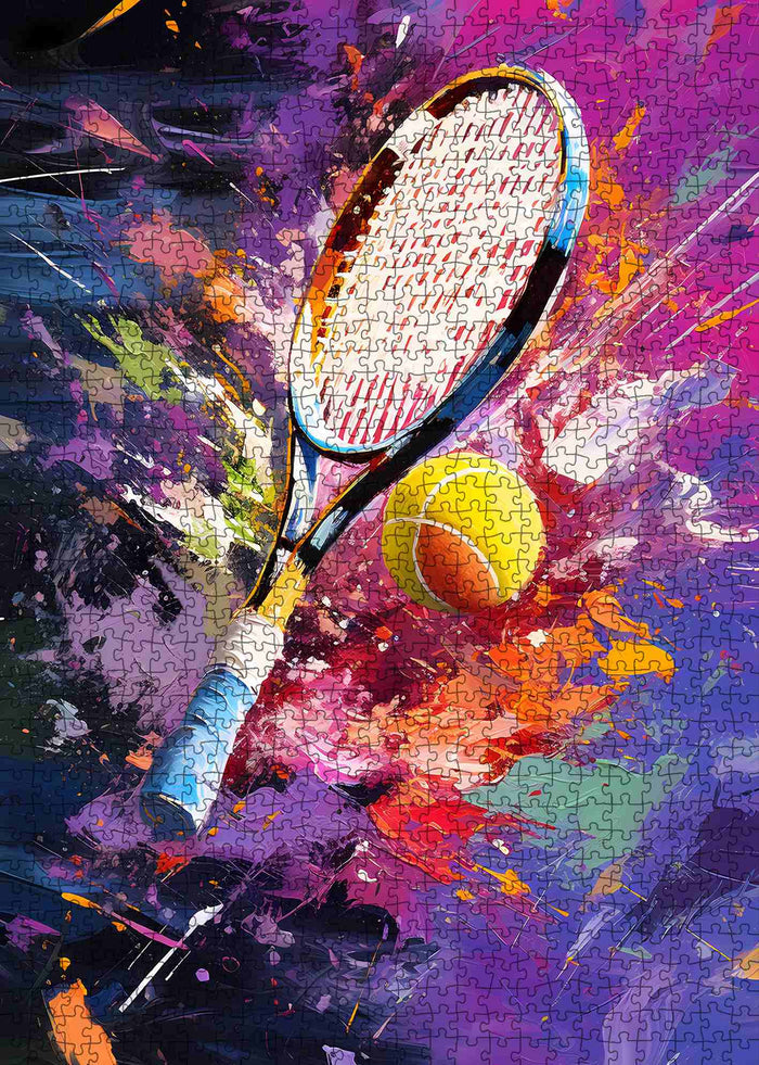 Explosive Tennis Motion Art Jigsaw Puzzle