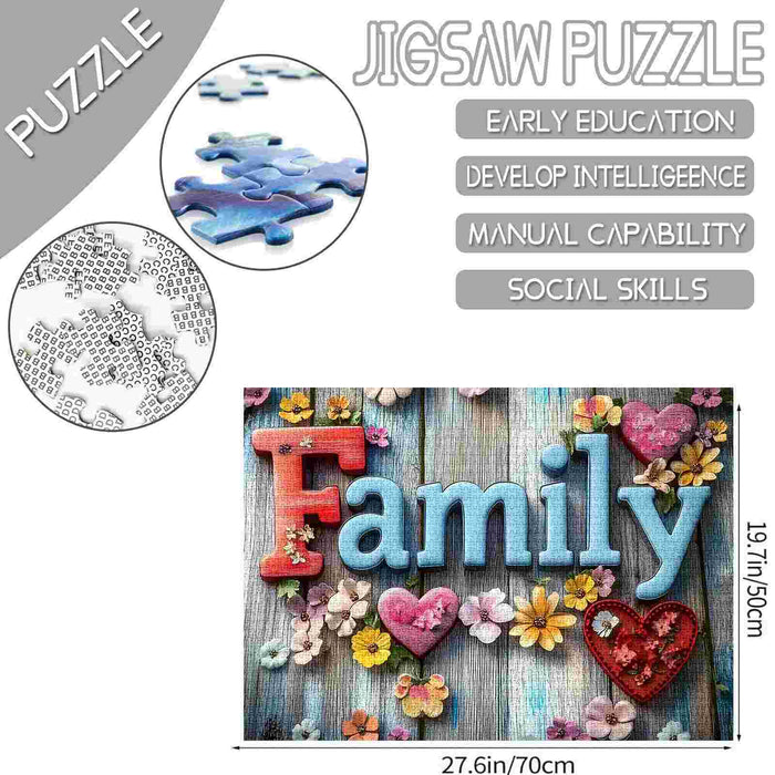 Family and Flowers Jigsaw Puzzle - Tucocoo