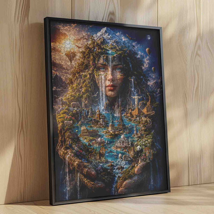 Fantasy World Landmarks Goddess Jigsaw Puzzle
