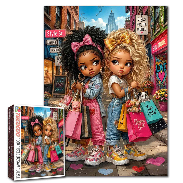 Fashion Besties Shopping Day Jigsaw Puzzle