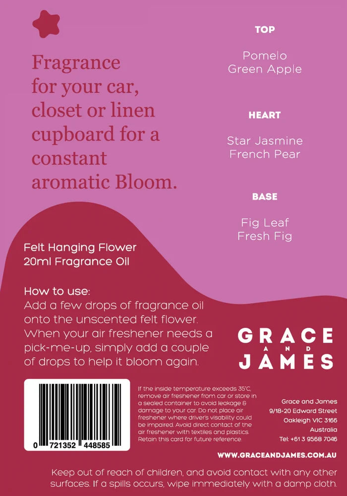 Felt Air Freshener - Turkish Fig + Pear