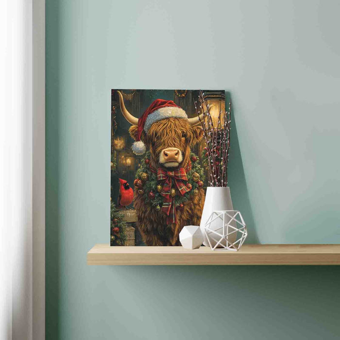 Festive Highland Cow Paint by Numbers