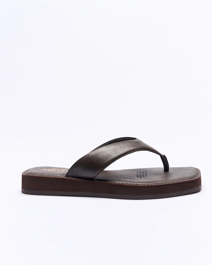 Filip Leather Slide - Chocolate