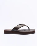 Filip Leather Slide - Chocolate