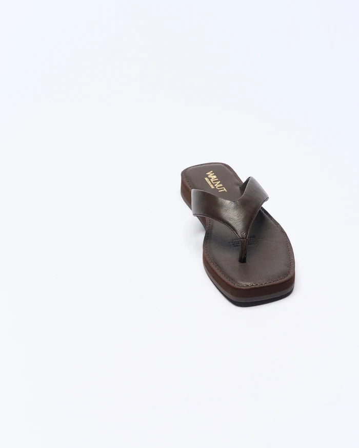 Filip Leather Slide - Chocolate