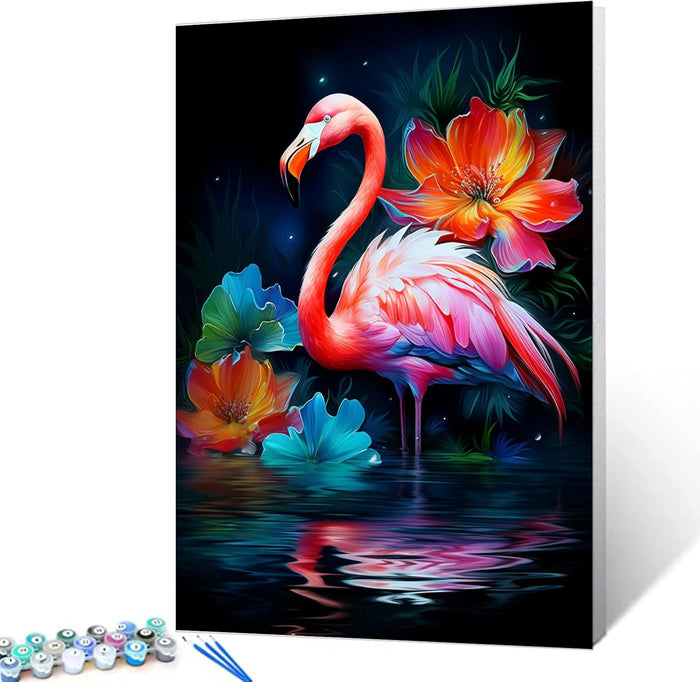 Flamingo on the Lake Paint by Numbers