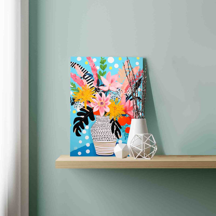 Floral Bouquet in Vase Paint by Numbers