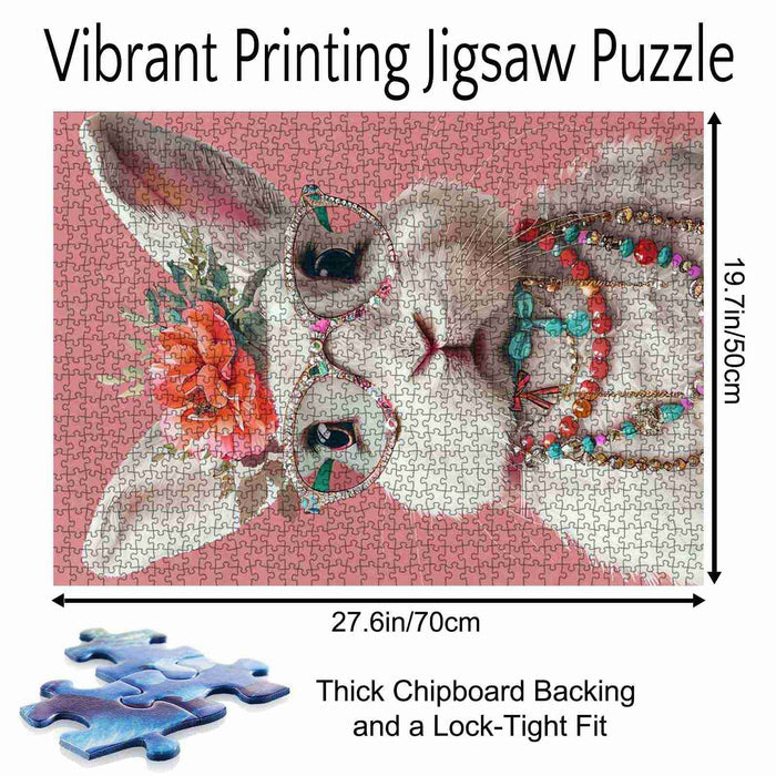 Floral Bunny Jigsaw Puzzle