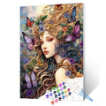 Floral Butterfly Goddess Paint by Numbers