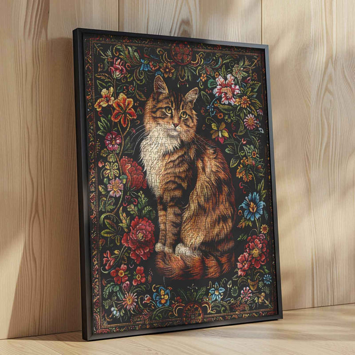 Floral Cat Jigsaw Puzzle