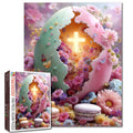 Floral Easter Bunny Silhouette Dream Jigsaw Puzzle