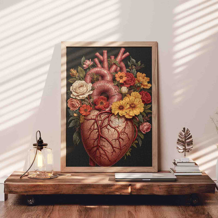 Floral Heart Jigsaw Puzzle