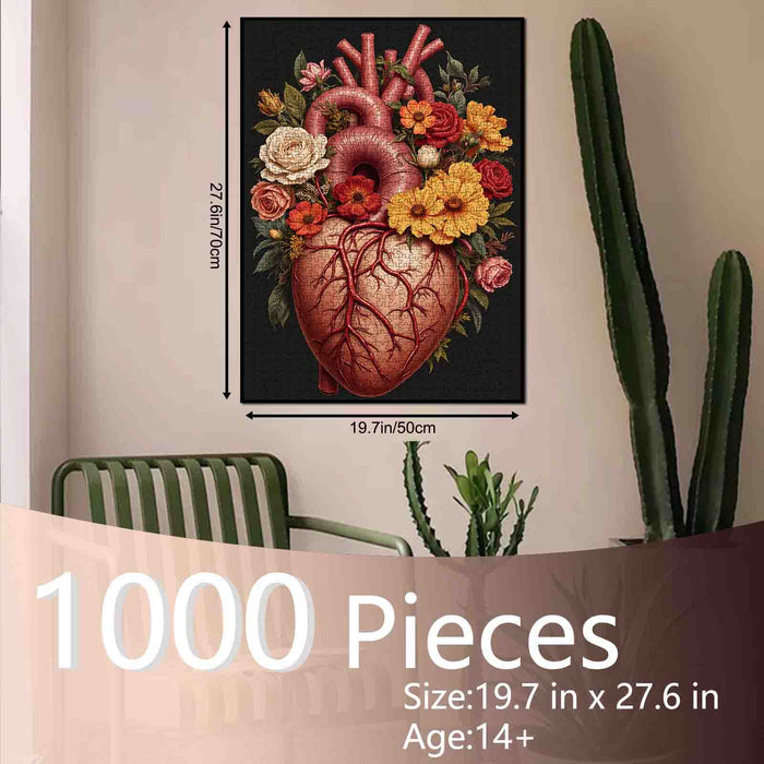 Floral Heart Jigsaw Puzzle