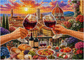 Florence Sunset Wine Toast Jigsaw Puzzle