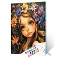 Flower Crown Girl Paint by Numbers