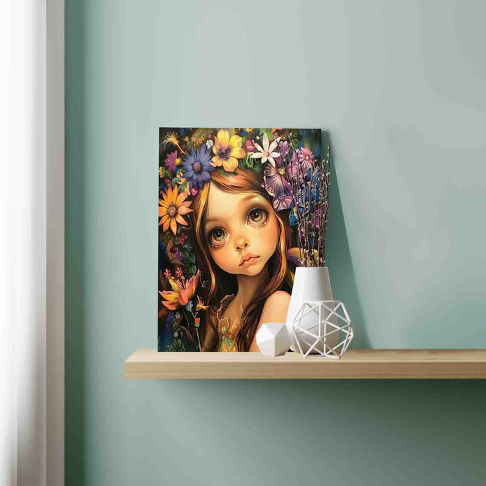 Flower Crown Girl Paint by Numbers