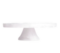 Footed Cake Stand Large - White Swirl