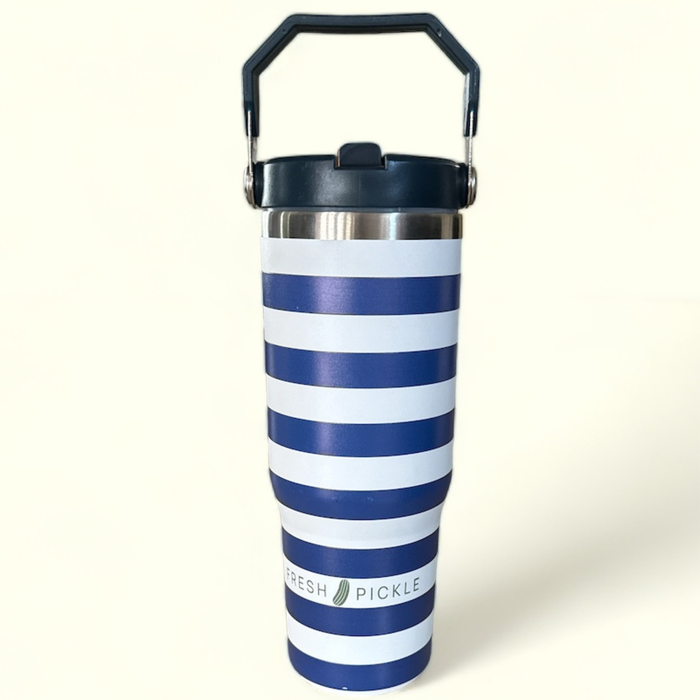 Forest Insulated Tumbler: Green Stripe
