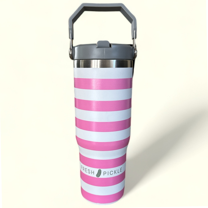 Forest Insulated Tumbler: Green Stripe