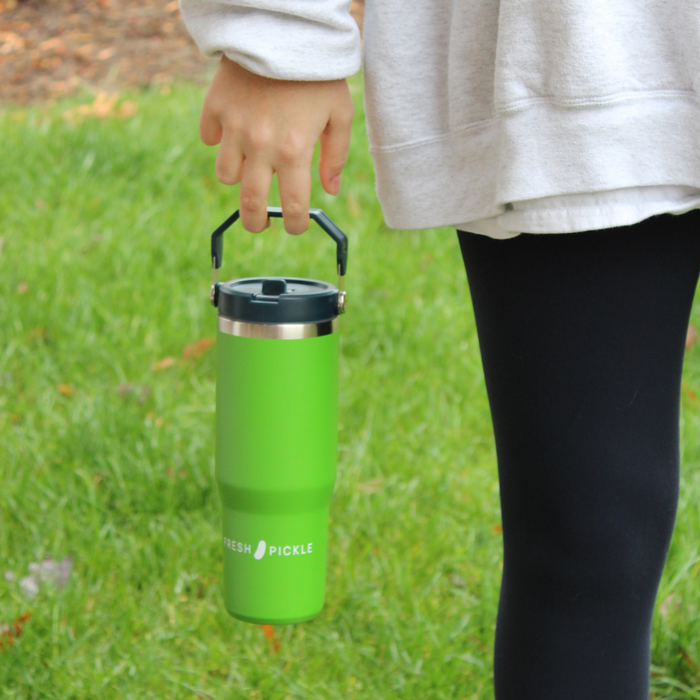 Forest Insulated Tumbler: Green Stripe