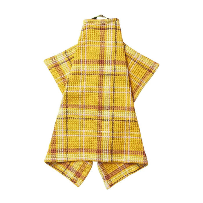 Frances Waffle Tea Towel - Ochre
