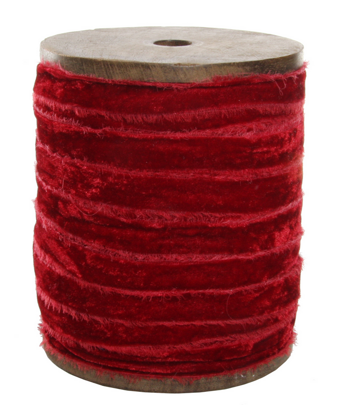 Frayed Velvet Ribbon, 1/2'' wide