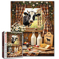 Fresh Farmhouse Cow Jigsaw Puzzle