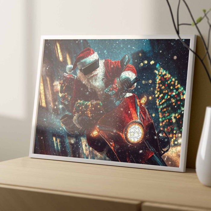 Futuristic Santa Rider Jigsaw Puzzle