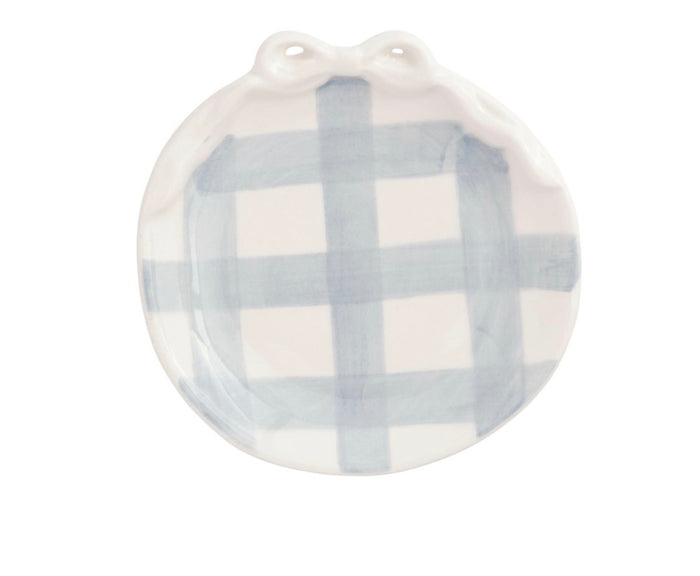 Gingham Bow Ring Dish