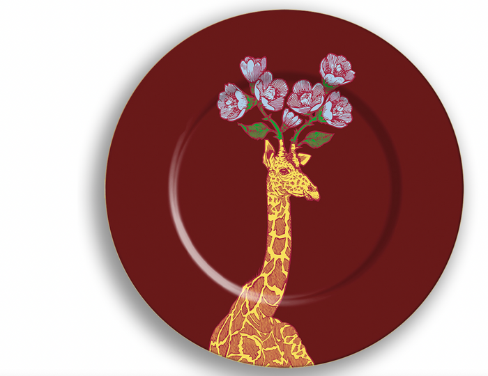 Giraffe Birch Wood Plate