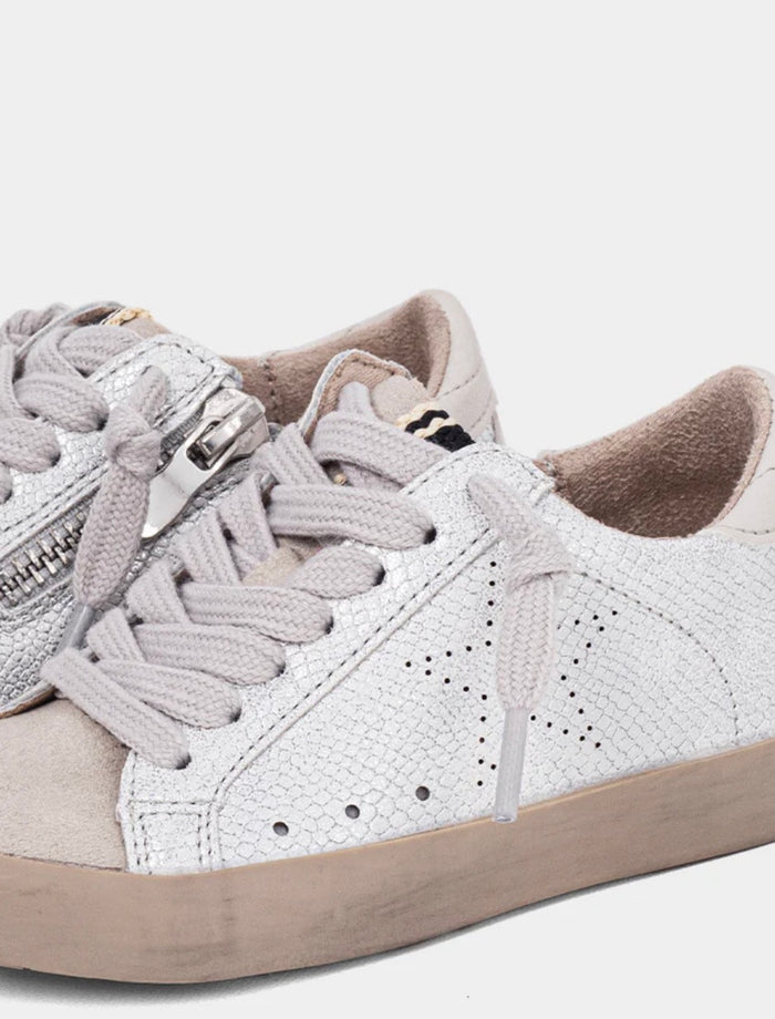 Girls Mia Mini Silver Snake Sneakers