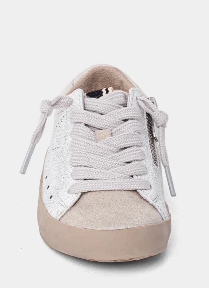 Girls Mia Mini Silver Snake Sneakers