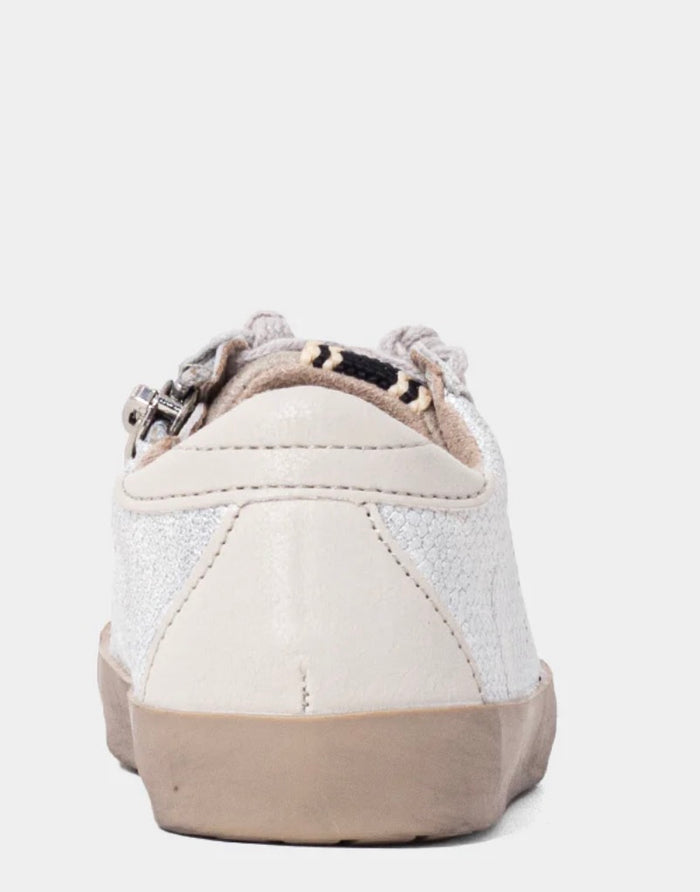 Girls Mia Mini Silver Snake Sneakers