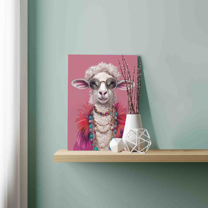 Glam Diva Sheep Paint by Numbers
