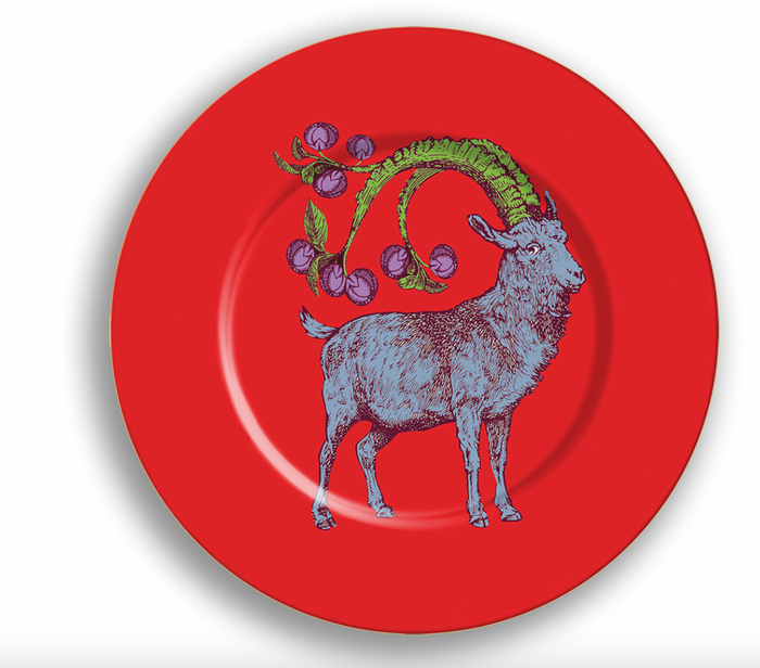 Goat Birch Wood Plate