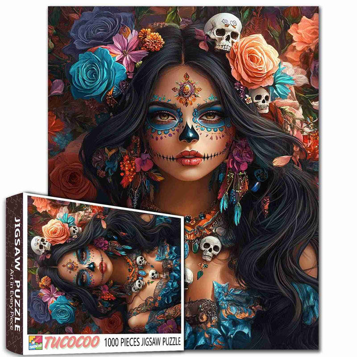 Goddess of Día de los Muertos Jigsaw Puzzle