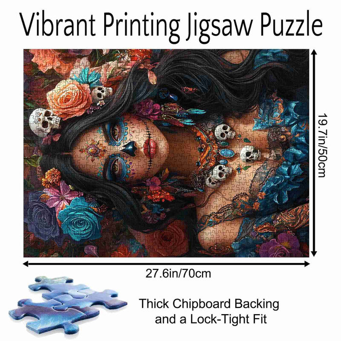 Goddess of Día de los Muertos Jigsaw Puzzle