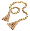 Gold beads with tassels