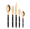 Gold Bistro Flatware Black - 5 piece set