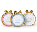 Golden Bow 4" x 4" Round Photo Frame Assorted 3