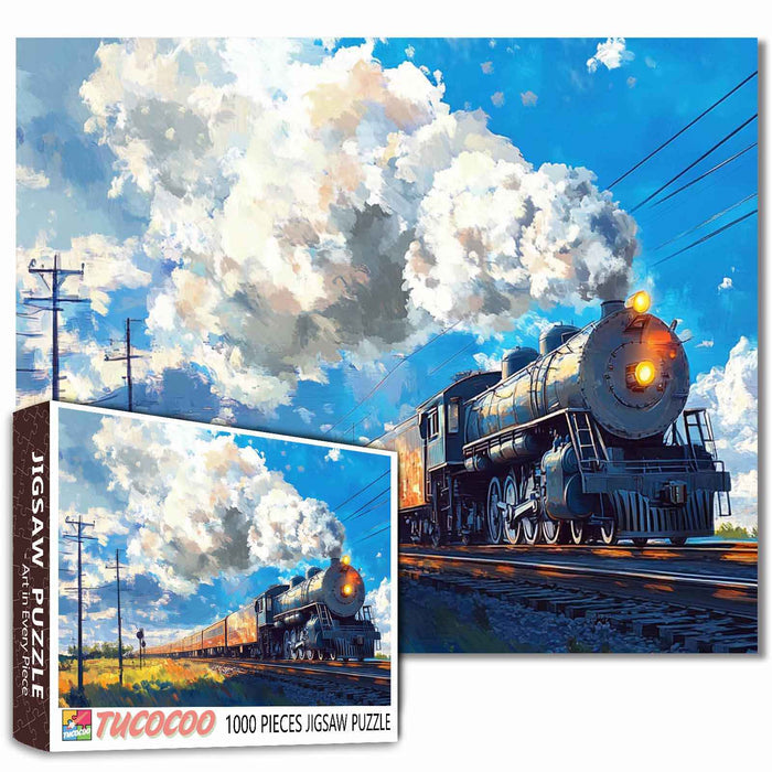 Golden Horizon Steam Train Jigsaw Puzzle