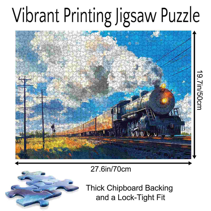 Golden Horizon Steam Train Jigsaw Puzzle